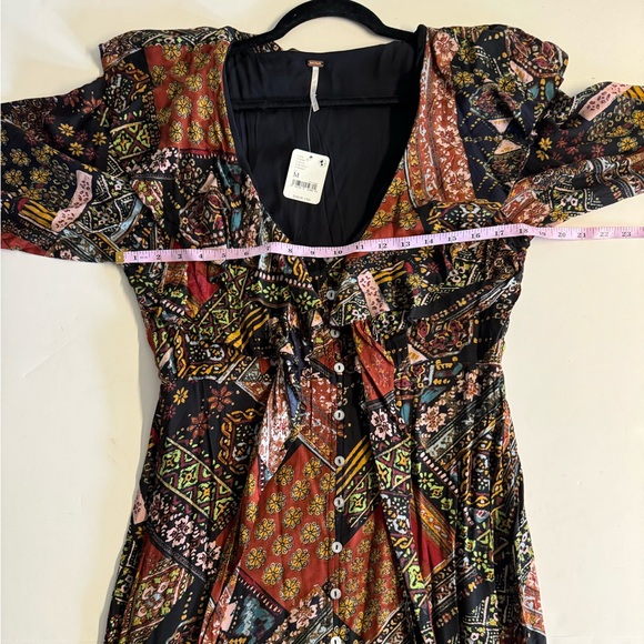 NWT Free People-Lennon Maxi Dress.Gorgeous patchwork ruffled dress.Size M. - Picture 8 of 15